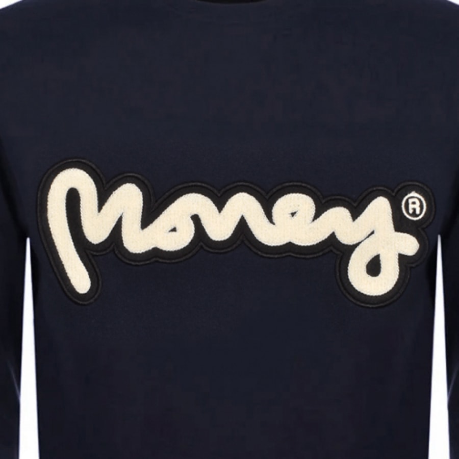 Alternative Image for ProductMoney Chenille Logo Crew Neck Sweatshirt Navy3